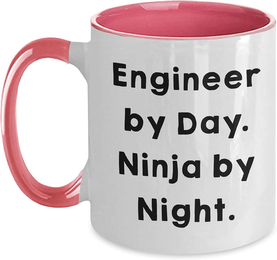 Engineer By Day Ninja By Night Funny Ceramic Mug
