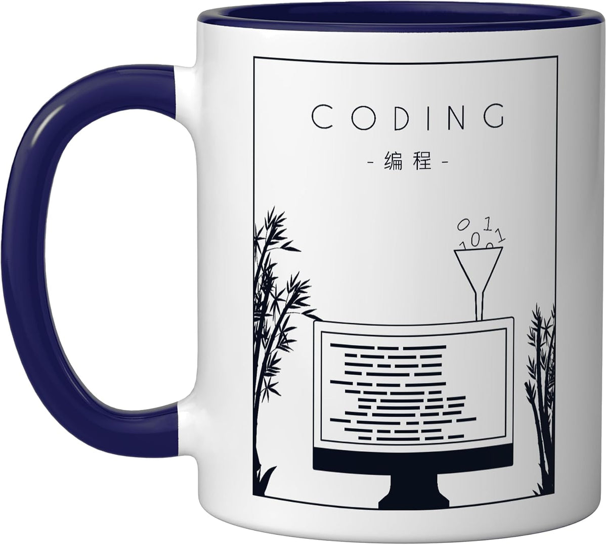 Coding Chinese Hanzi Coder Engineer Software Developer Ceramic Mug