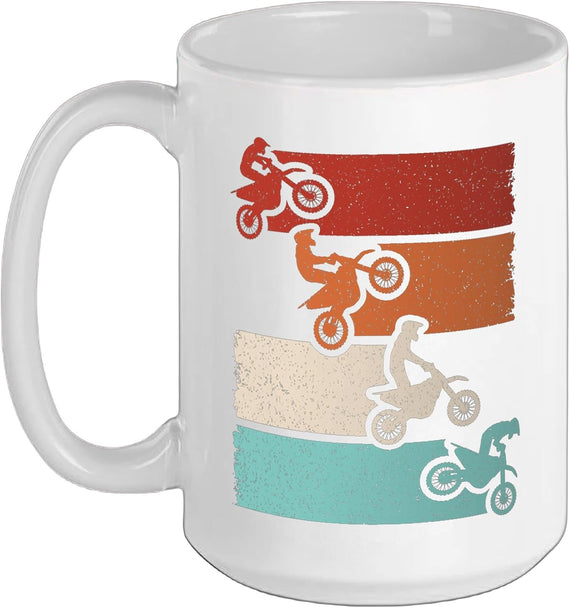 Retro Motocross Dirt Bike Motocross Lover Men Boys Kids Ceramic Mug