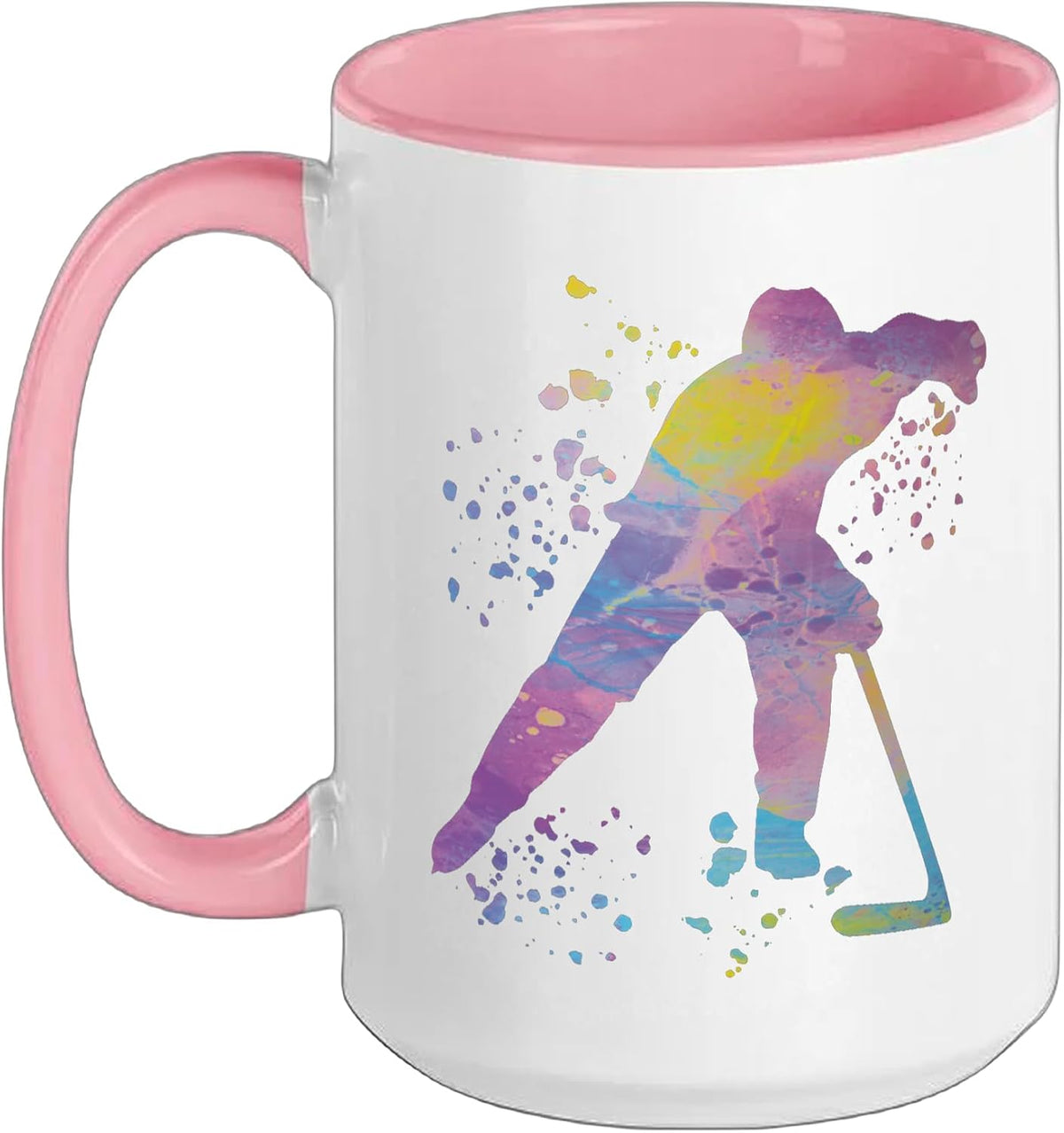 Ice Hockey Player Colorful Boys Ice Hockey Ceramic Mug