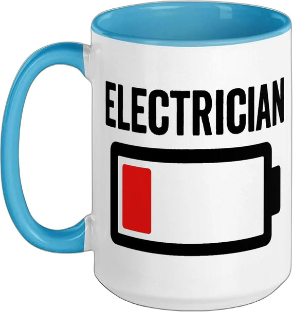 Funny Electrician Design Men Electrical Engineer Low Ceramic Mug