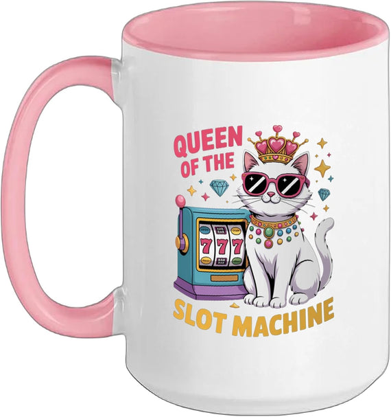 Slot Machine Queen Poker Player Funny Casino Gambling Ceramic Mug