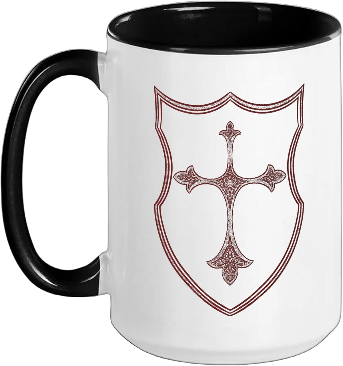 Cross On Shield Y2k Eboy Egirl Trad Mall Goth Punk Ceramic Mug