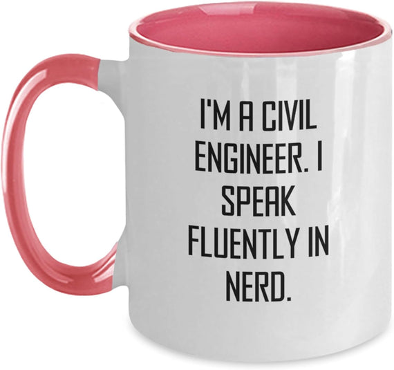 Civil Engineer Gifts Funny, 'I'm A Civil Engineer. I Speak Ceramic Mug