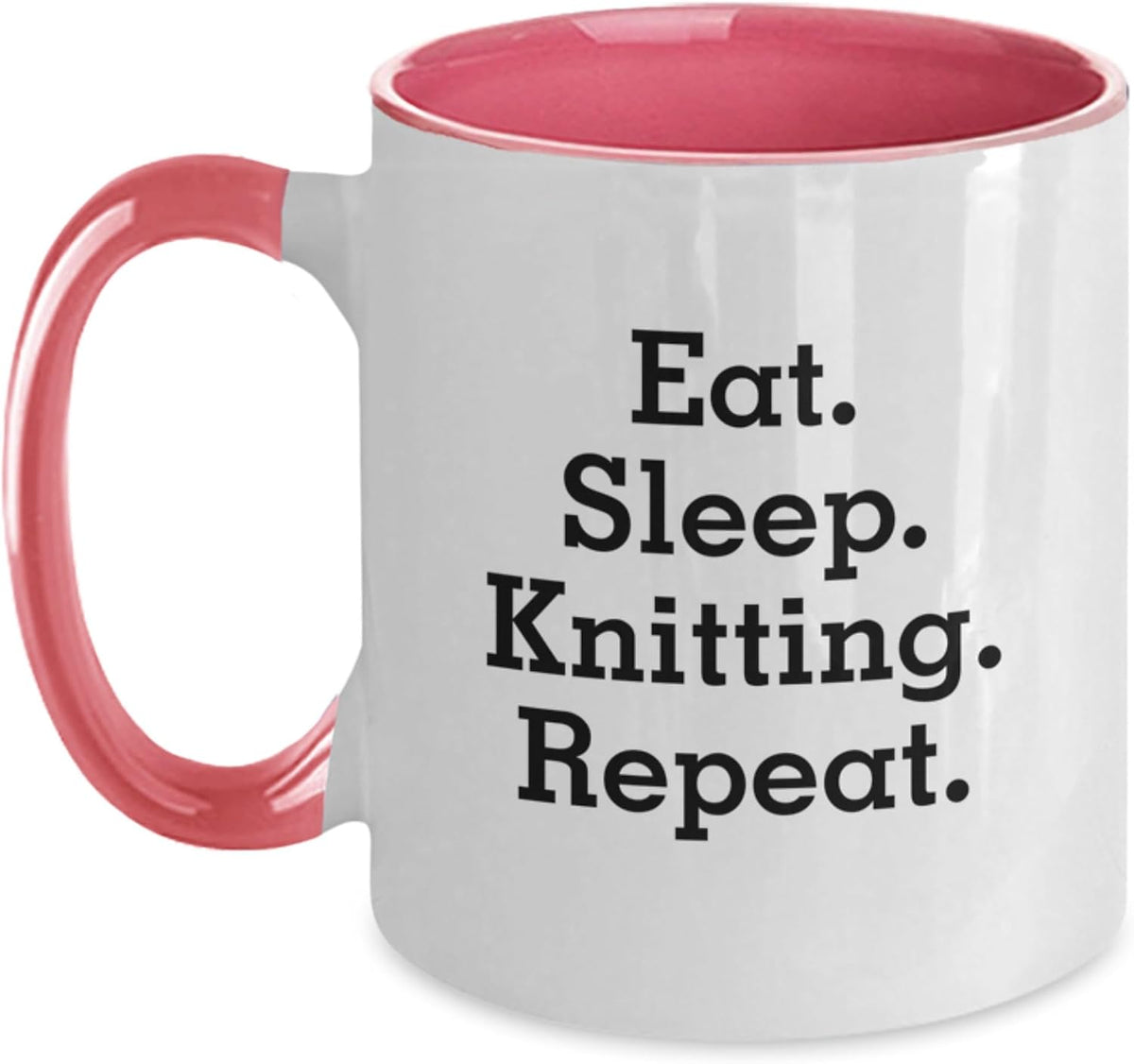 Funny Knitting Gifts For Women, Men, Or Friends, With Eat Sleep Mug