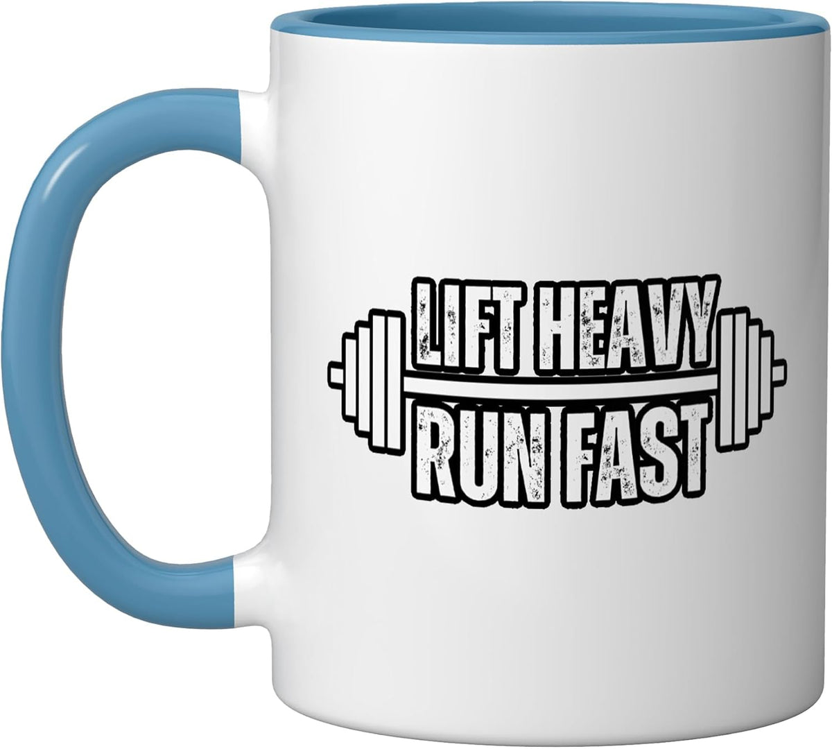 Lift Heavy Run Fast Weight Lifter Runner Vintage Gym Ceramic Mug