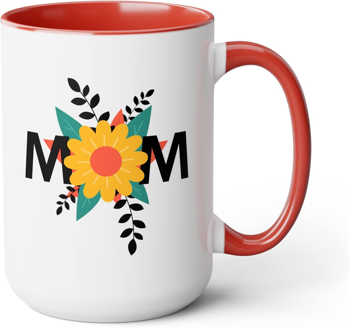 Mom Sunflower Floral Ceramic Mug