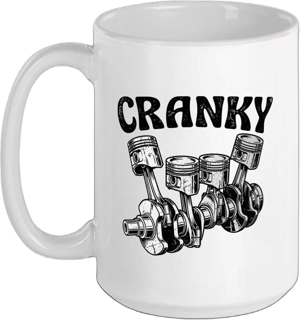 Cranky Car Engine Crankshaft Funny Car Mechanics Ceramic Mug