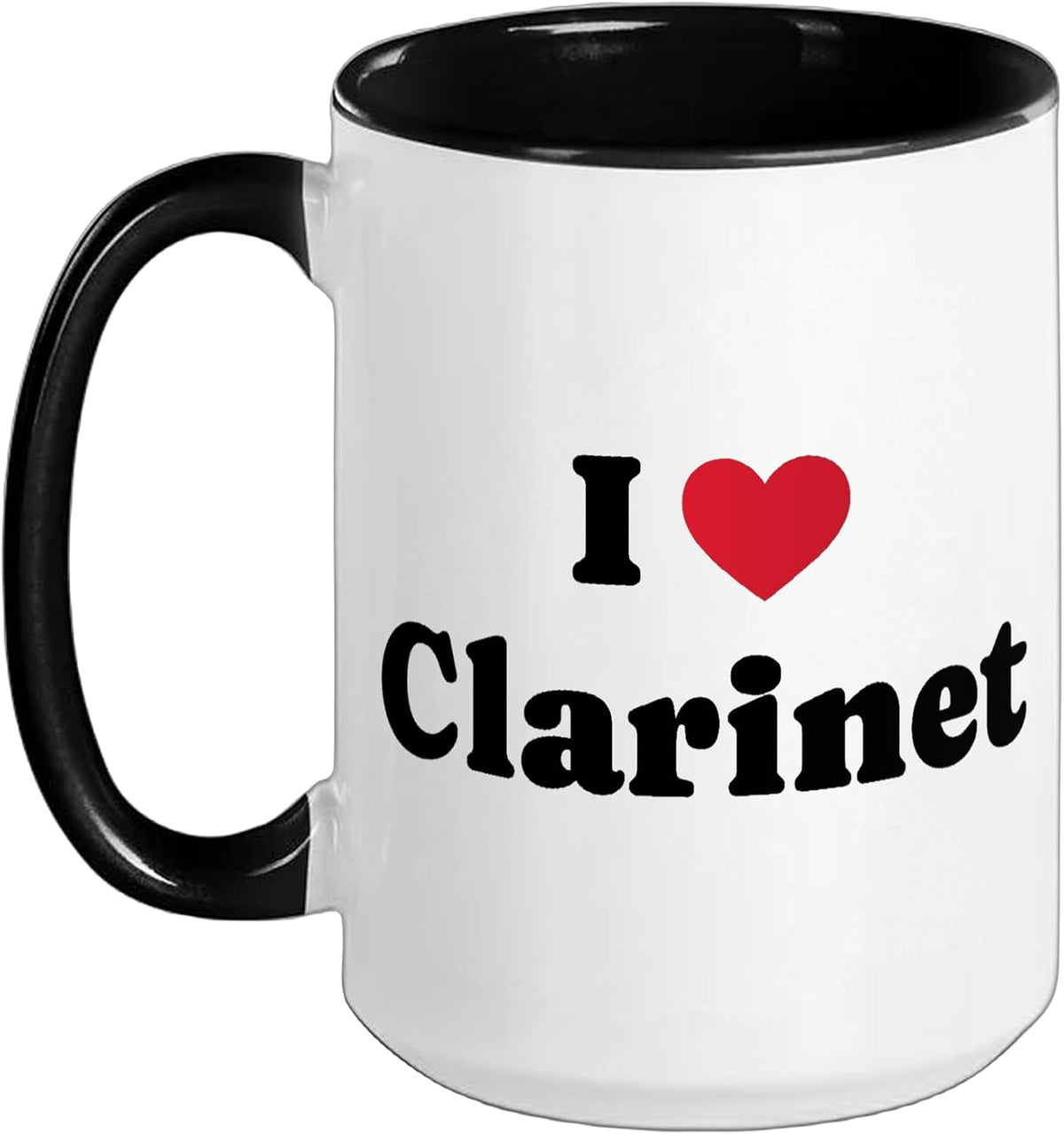 I Love Clarinet Clarinetist Ceramic Mug
