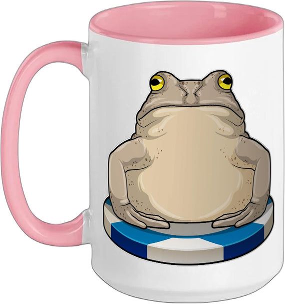 Frog Poker Chips Card Game Ceramic Mug