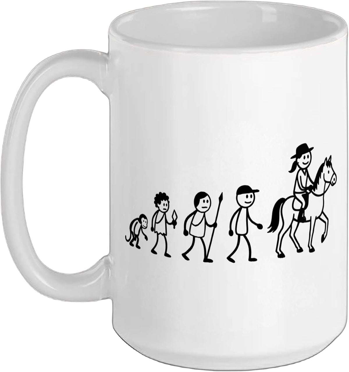 Equestrian Horseback-Riding Horseshoe Evolution Horse Ceramic Mug