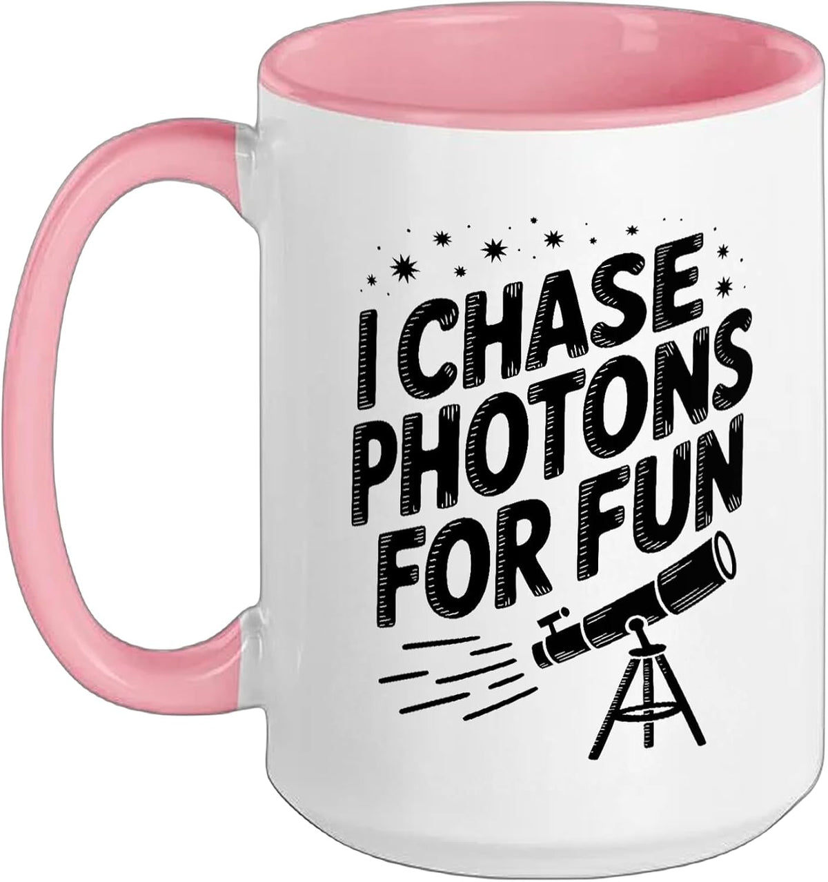 Photons Stargazing Telescope Astronomy Club Planets Stars Ceramic Mug