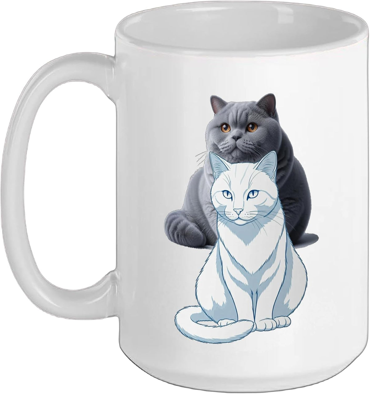 Cat Breed Series. Two Cat Styles. Ceramic Mug