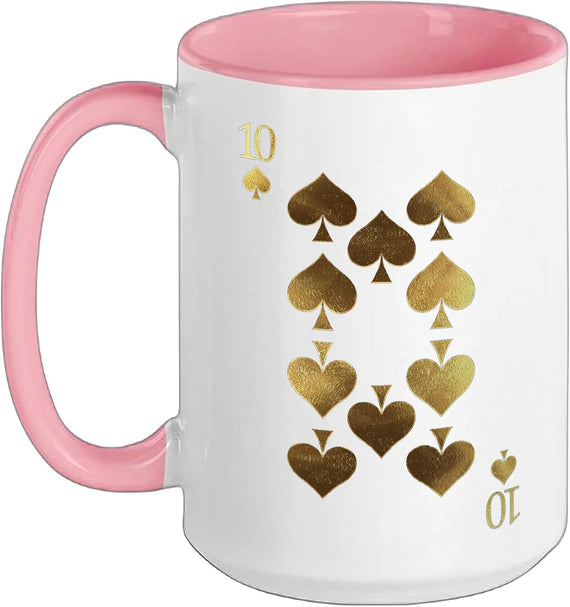 10 (Ten) Of Spades Poker Card Playing Card Blackjack Card Ceramic Mug