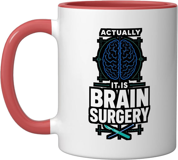 It Is Not Brain Surgery Blueprint Neurosurgeon Doctor Ceramic Mug