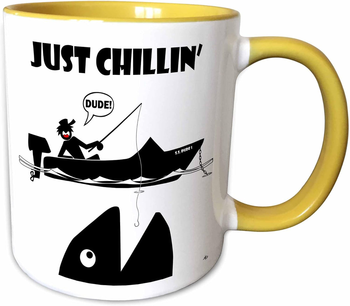 Just Chillin Fishing Image 3 Ceramic Mug