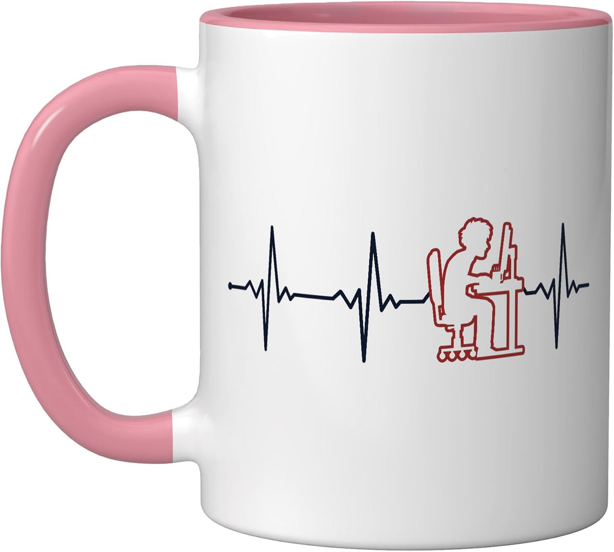 Programmer Heartbeat Engineer Full Stack Software Ceramic Mug