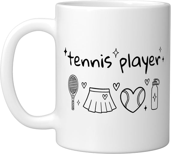 Tennis Player Play Ceramic Mug