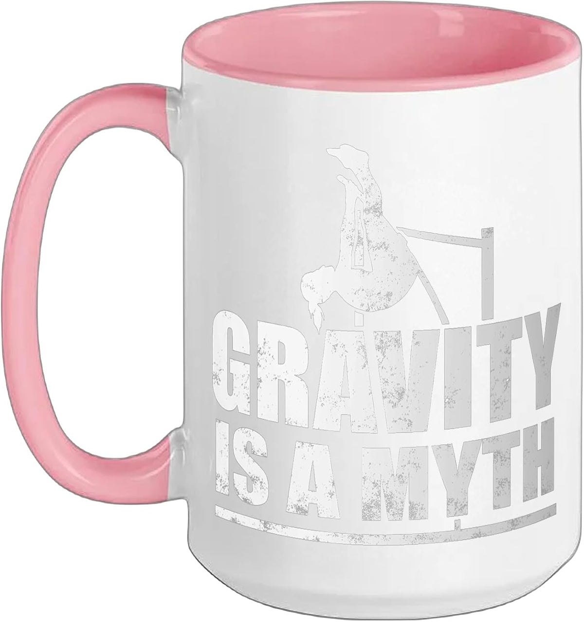 Funny Gravity Is A Myth - Pole Vault Ceramic Mug