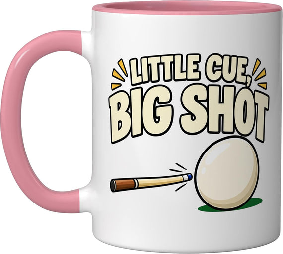 Young Billiards Players: Little Cue, Big Shot Ceramic Mug