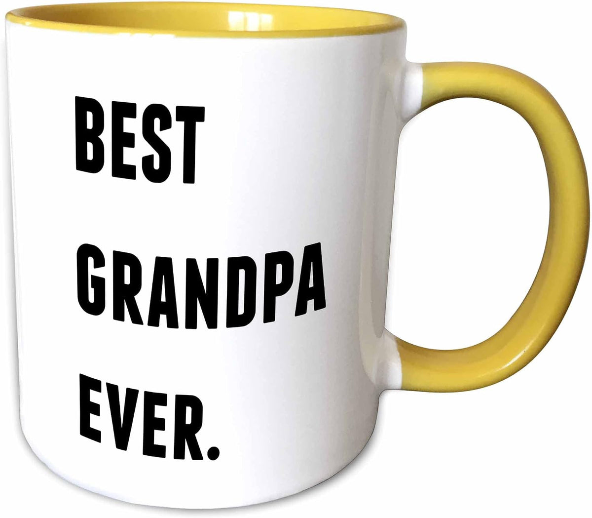 Best Grandpa Ever Black Letters Ceramic Mug