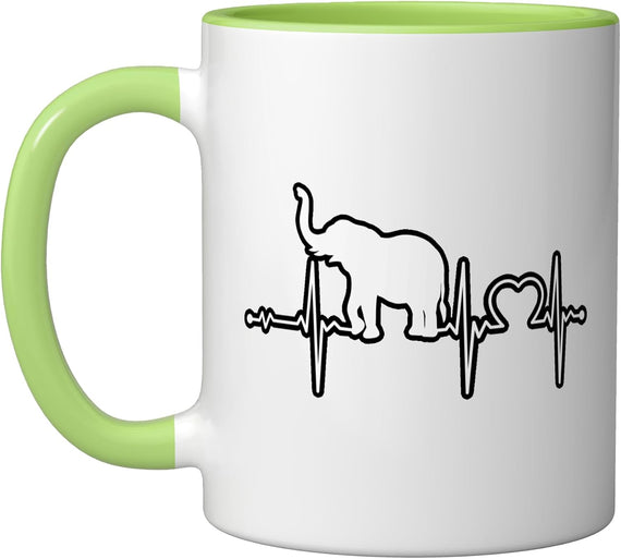 Elephant Heartbeat For Elephant Lover Ceramic Mug