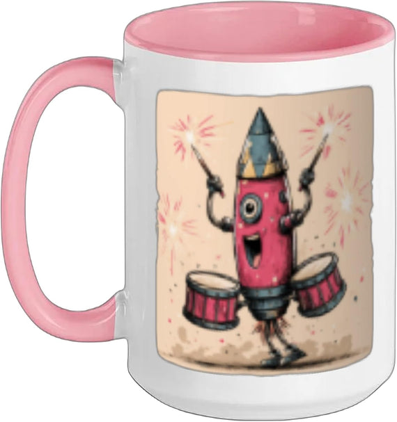 Musical Rocket Drums Lovers Ceramic Mug