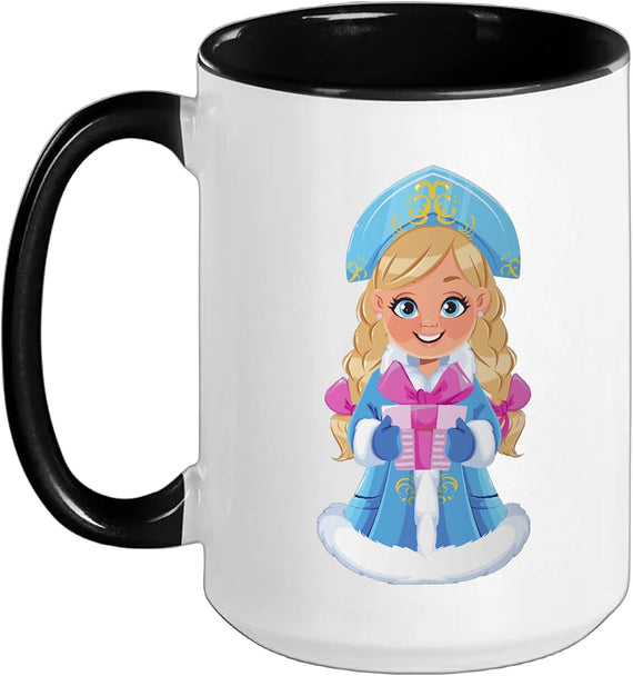 Snegurochka Ded Moroz Russia Russian Santa Claus Ceramic Mug