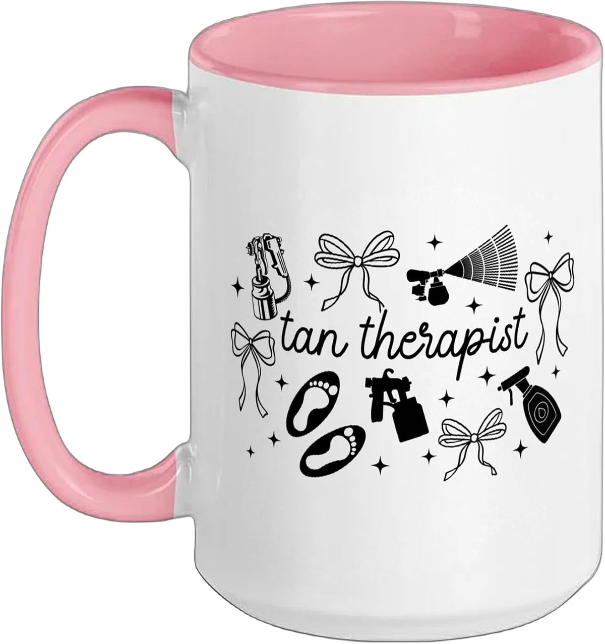 Tan Therapist Spray Tan Artist Coquette Spray Tanning Ceramic Mug