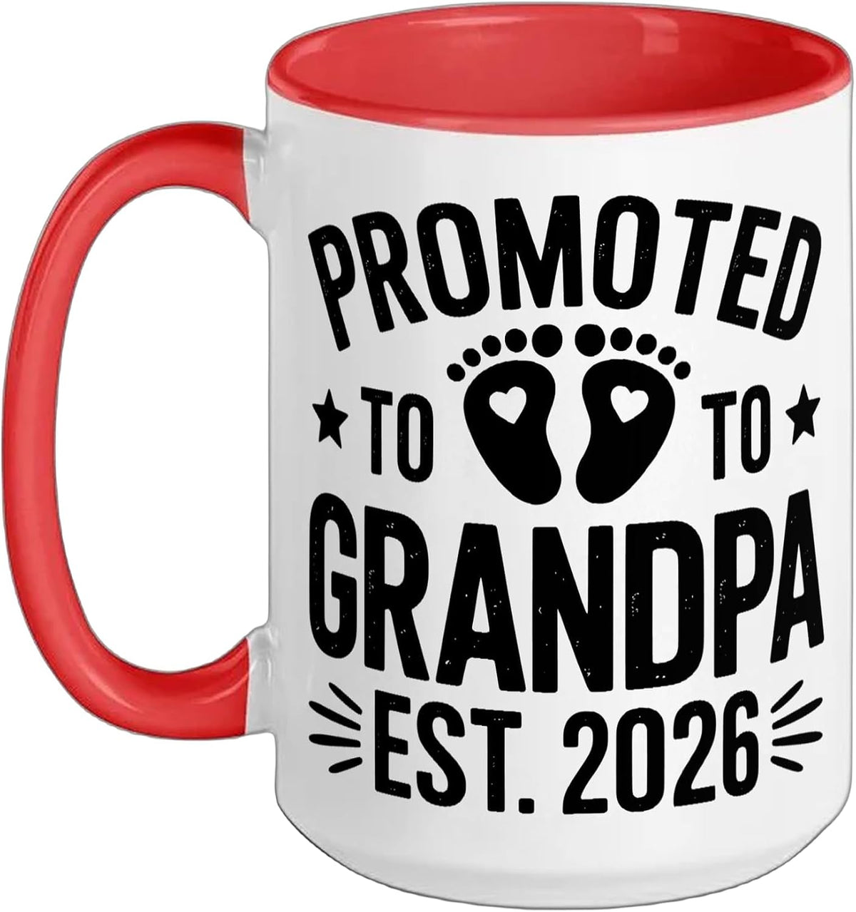 Promoted To Grandpa 2026 Nickname Pro Gramps Christmas Ceramic Mug