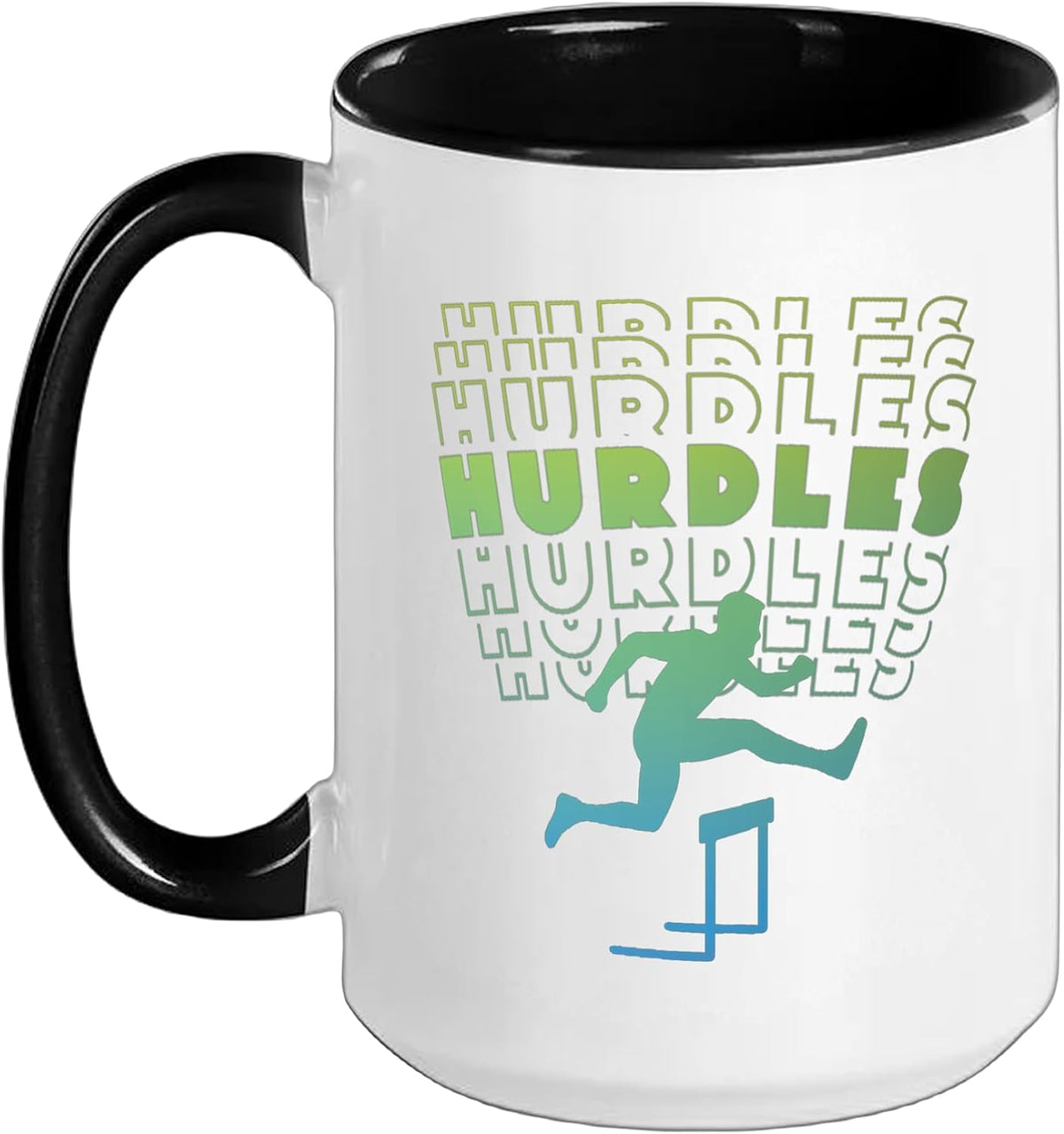 Retro Guy Color Hurdles - Fun For Hurdle Runners Ceramic Mug