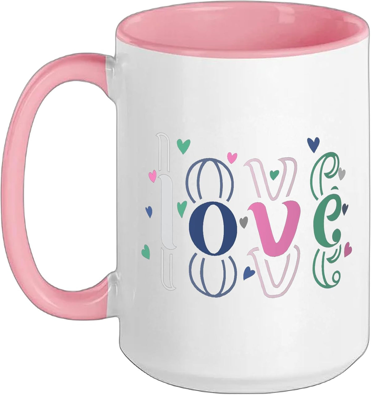 Love Hearts Valentine's Day Ceramic Mug