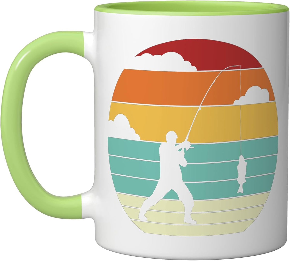 Retro Fisherman Deep Sea Boat Ice Fishing Lovers Fly Ceramic Mug