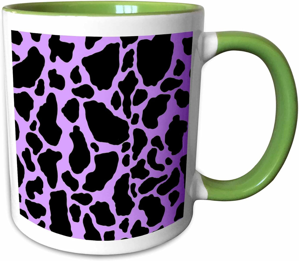 Purple & White Cow Print Designs Prints Ceramic Mug