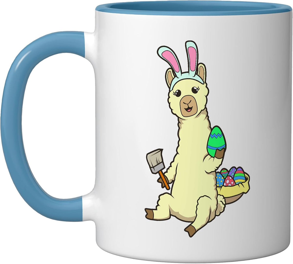 Easter - Cute Llama Painting Easter Eggs Ceramic Mug