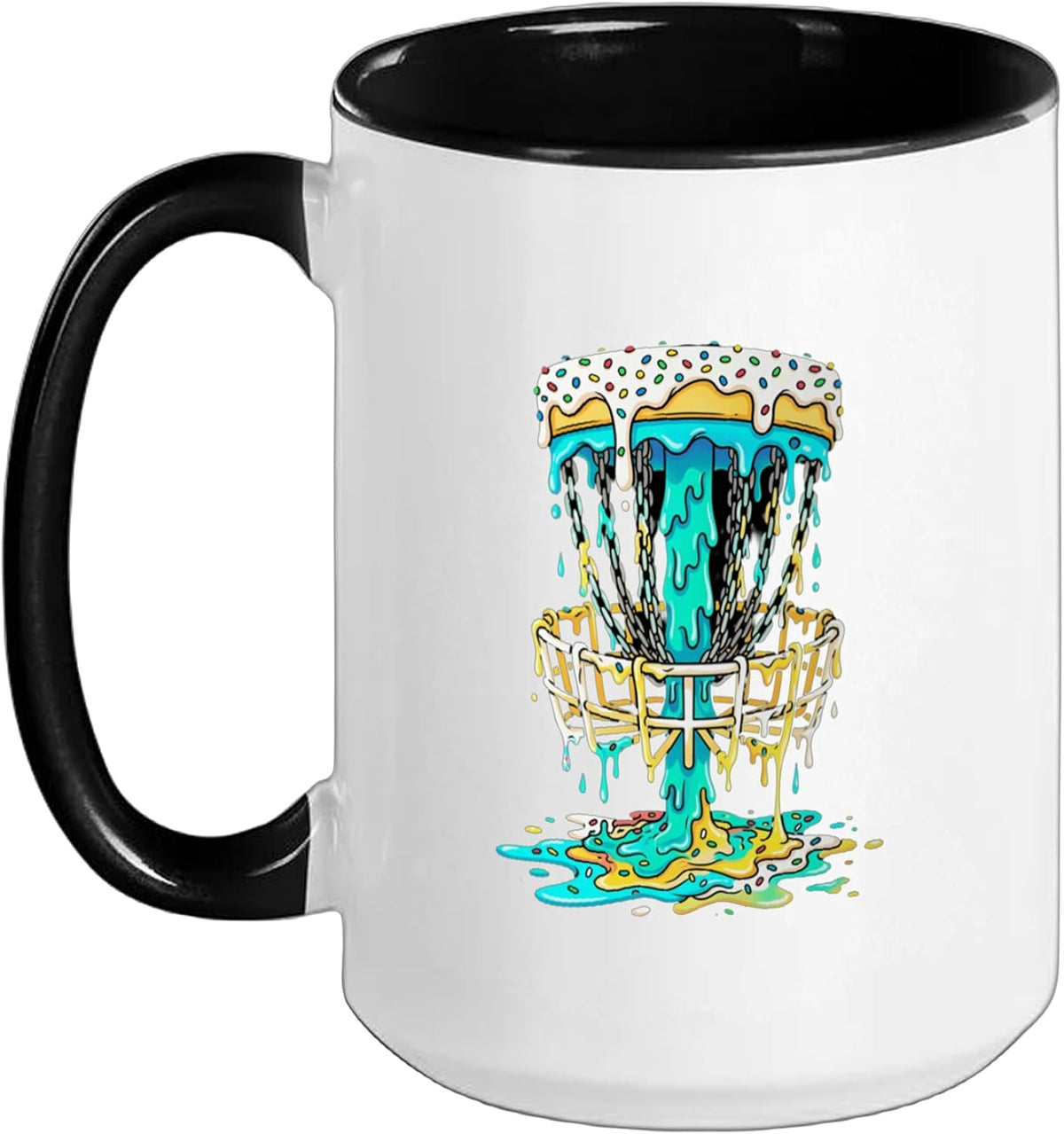 Disc Golf Basket Disc Golfer Frolfing Disc Golf Player Ceramic Mug