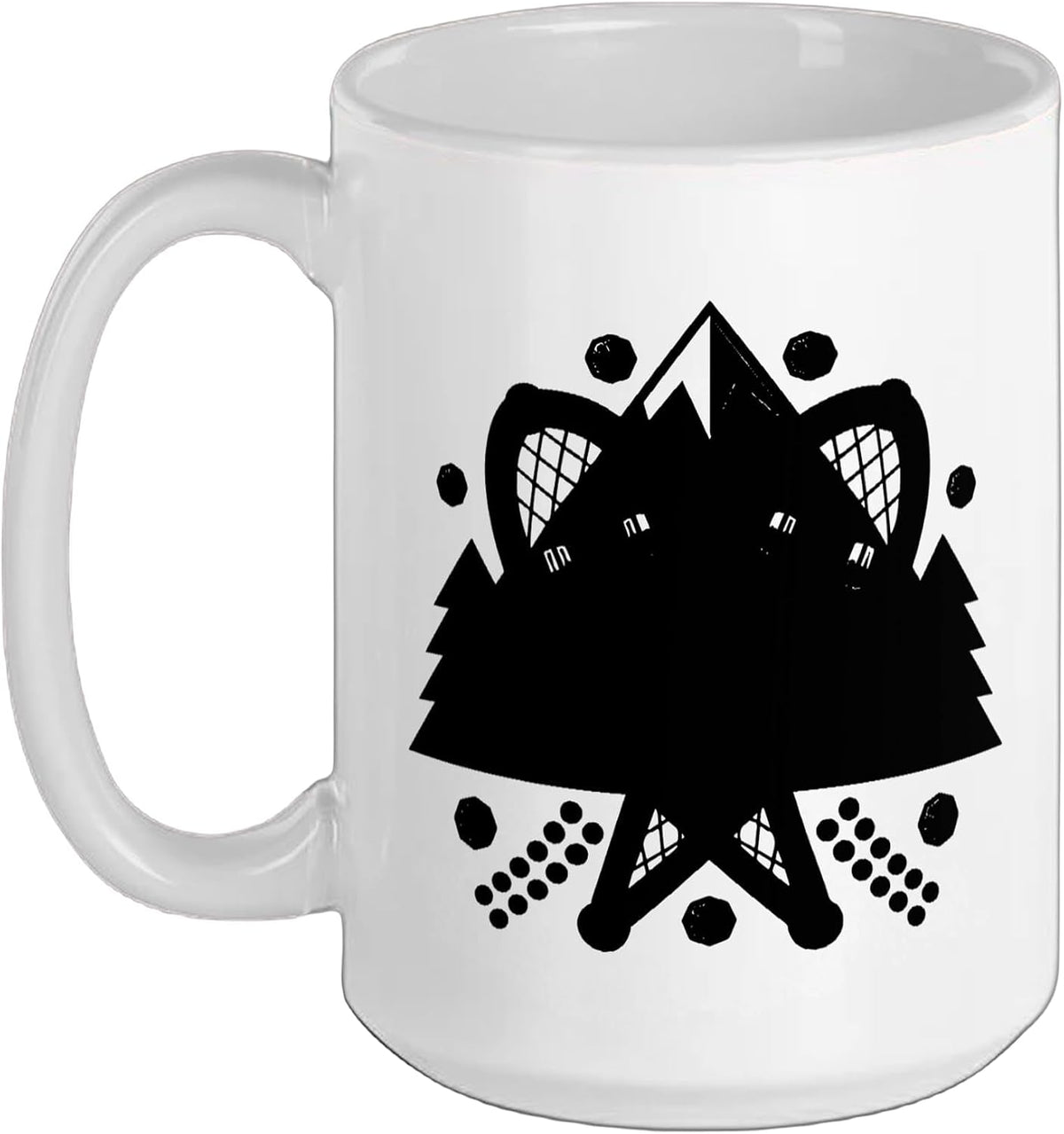 Snowshoe Gear Vintage Illustration Snowshoer Outdoor Ceramic Mug
