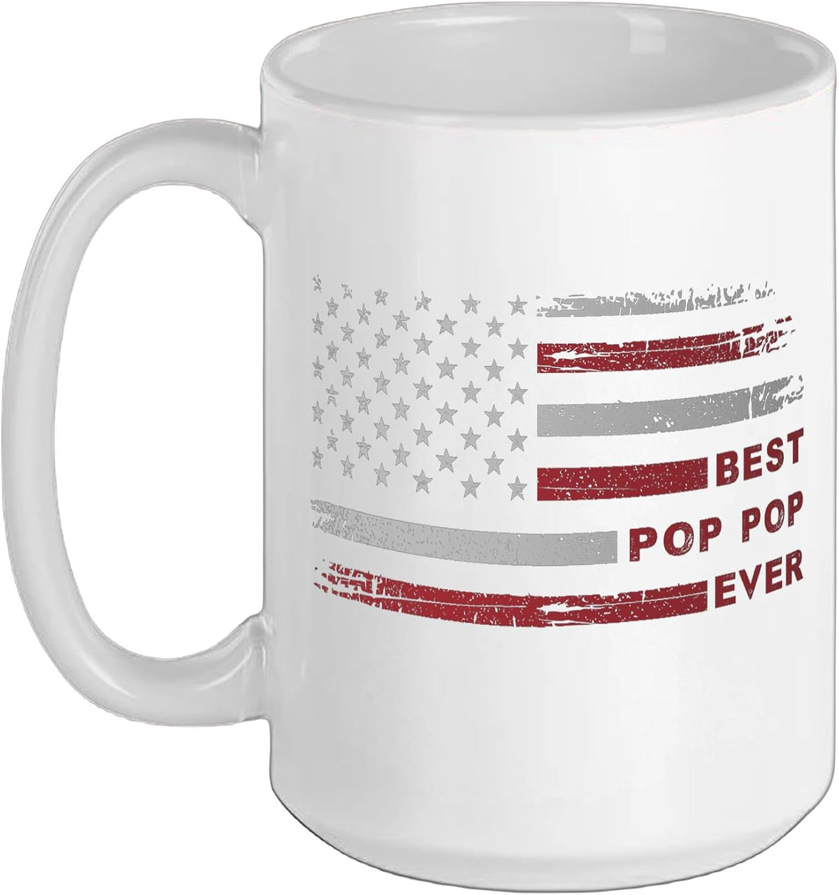 Best Pop Pop Ever American Flag Grandpa Fathers Day Ceramic Mug