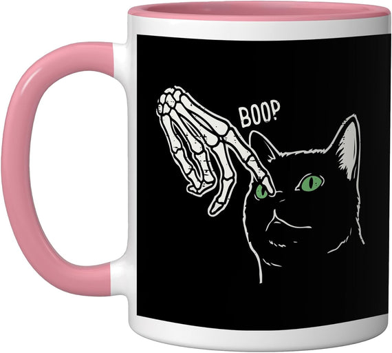 Halloween Skeleton Hand Cat Nose Boop Costume Men Women Kids Mug