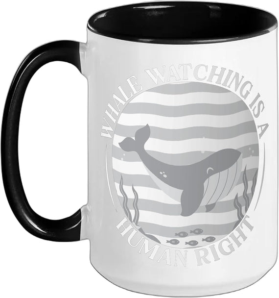 Whale Watching Is A Human Rights Aquarian Ceramic Mug