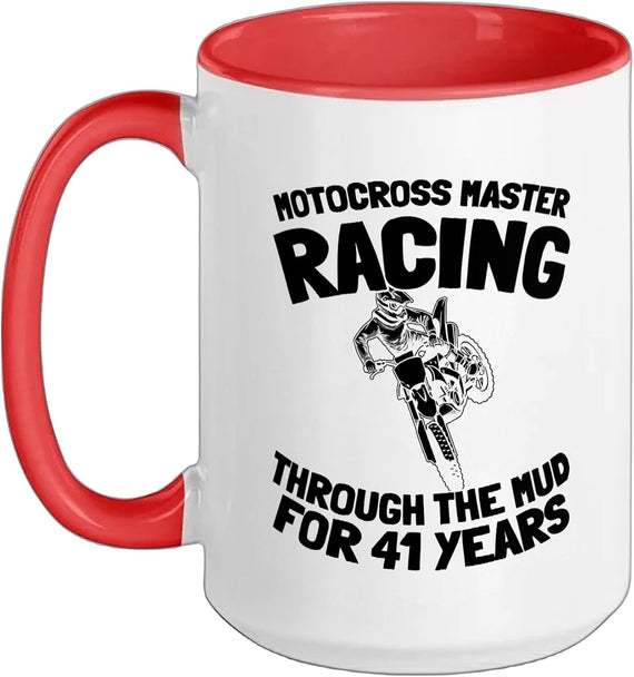 41th Birthday Supermoto Dirt Bike Mx Motocross 41 Years Ceramic Mug