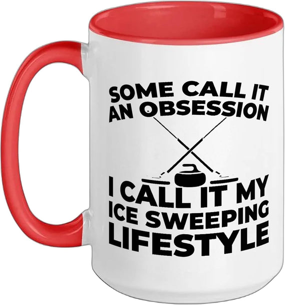Ice Sweeping Lifestyle Curling Quote Ceramic Mug