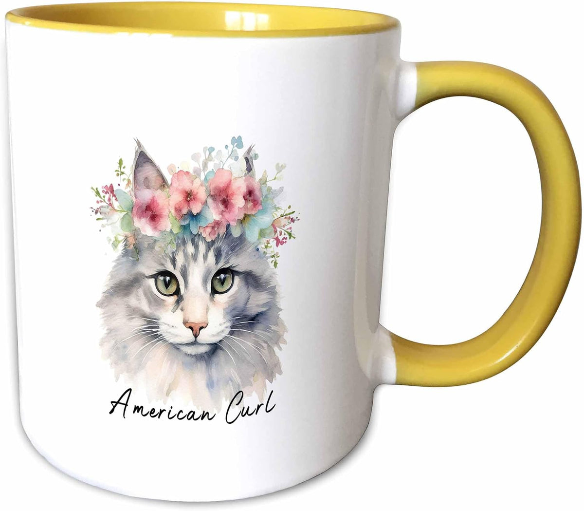 American Curl Cat Breed Decorated Ceramic Mug