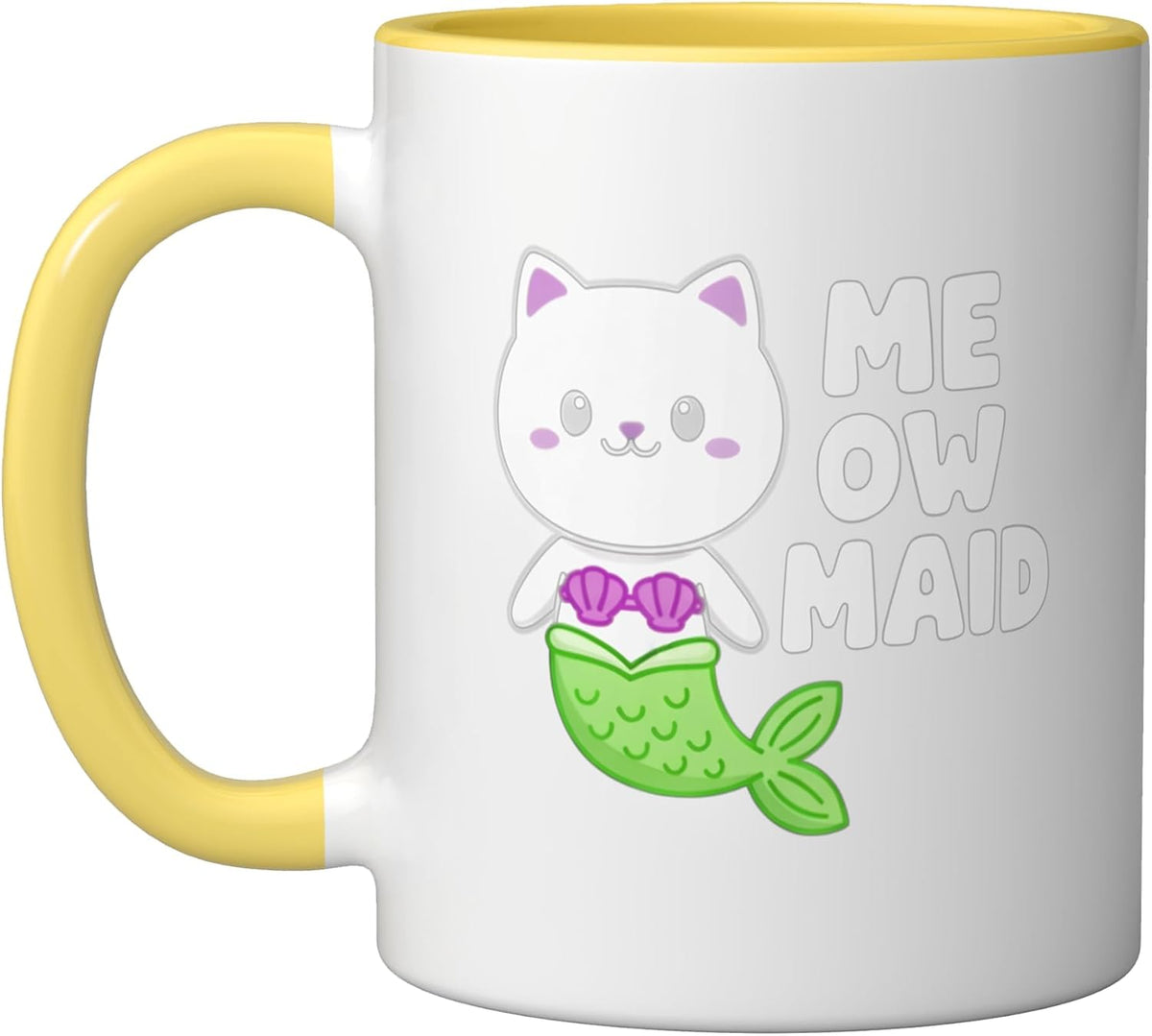 Adorable Meowmaid Kitty Mermaid Design For Girls And Kids Ceramic Mug