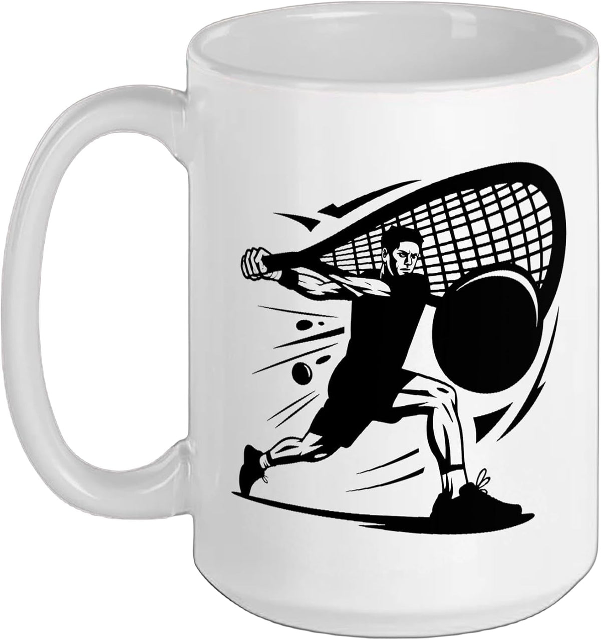 Squash Player Evolution Court Sport Racket Ball Vintage Ceramic Mug