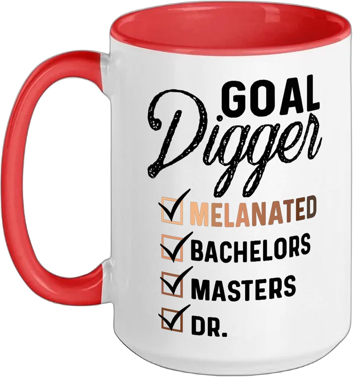 Black Phd Student Goal Digger Melanated Doctoral Candidate Ceramic Mug