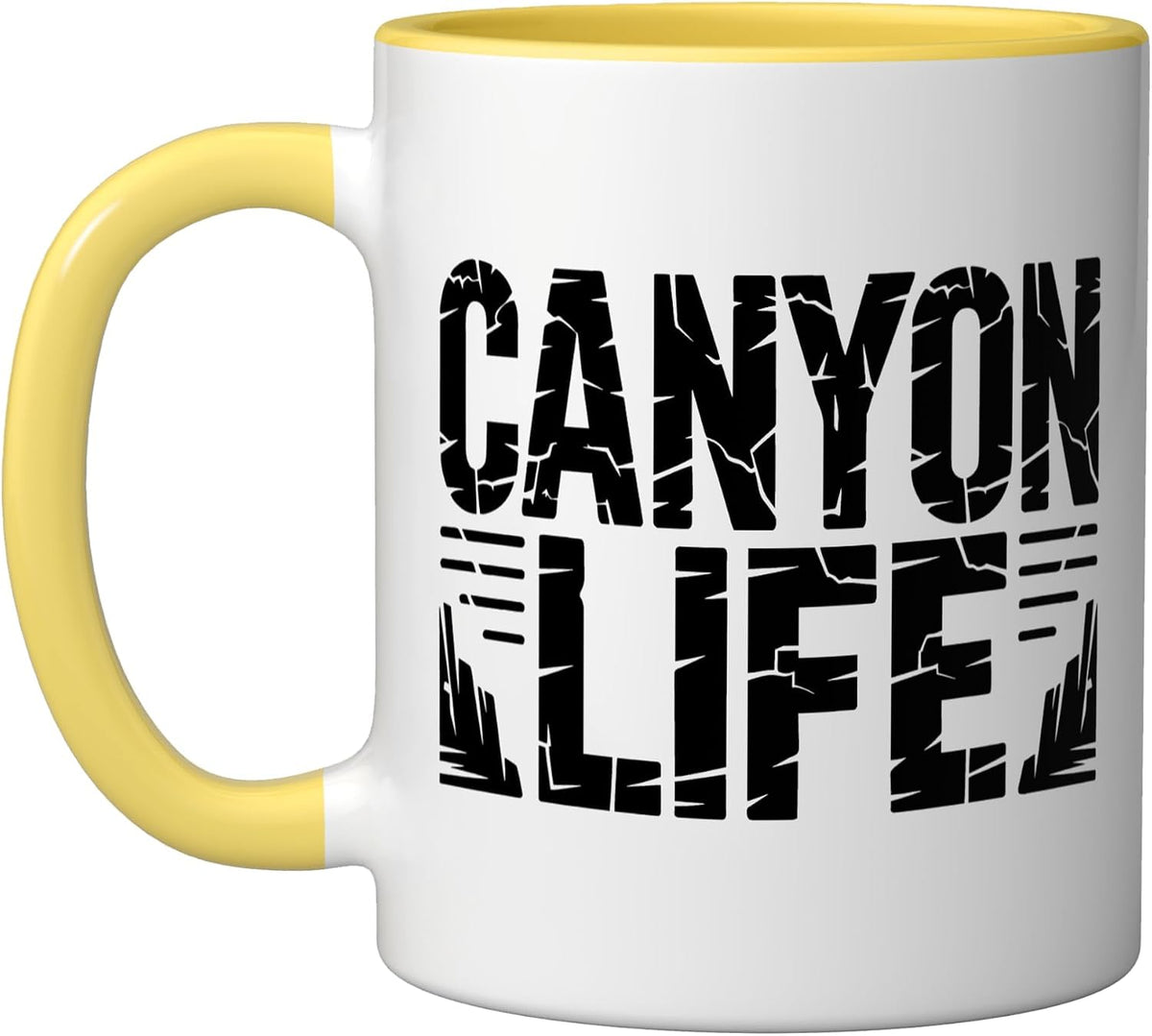 Canyoneering Weekend Warrior Who Lives Canyon Life Rappel Ceramic Mug