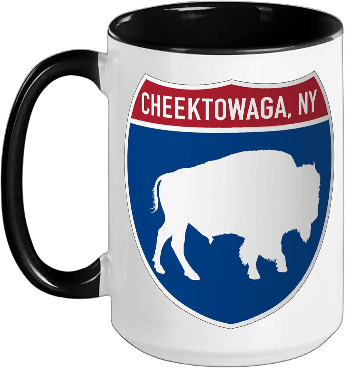 Cheektowaga New York Buffalo Ny Highway Interstate Sign Ceramic Mug