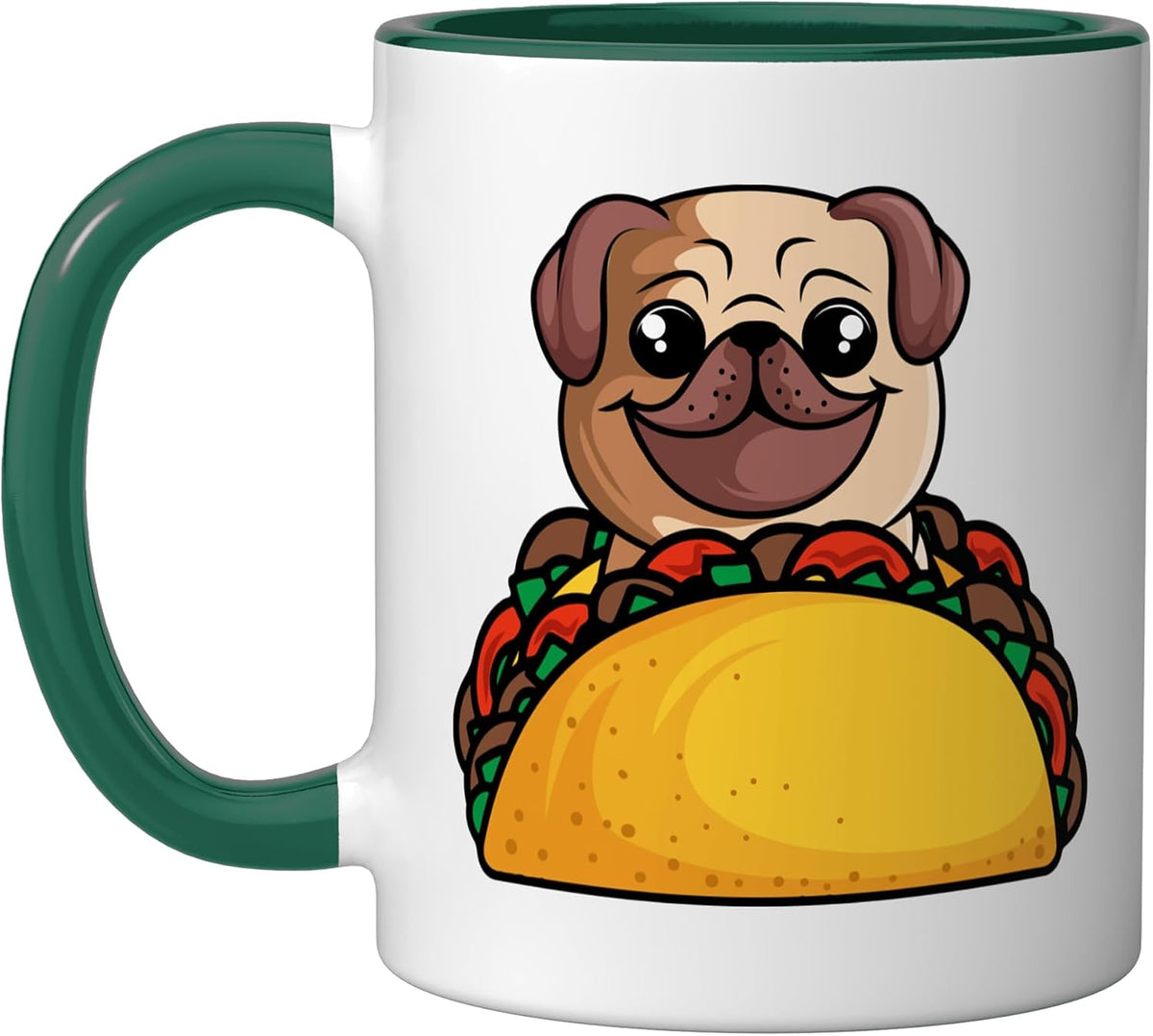 Burrito Mexican Taco Pug Dog Lover Ceramic Mug