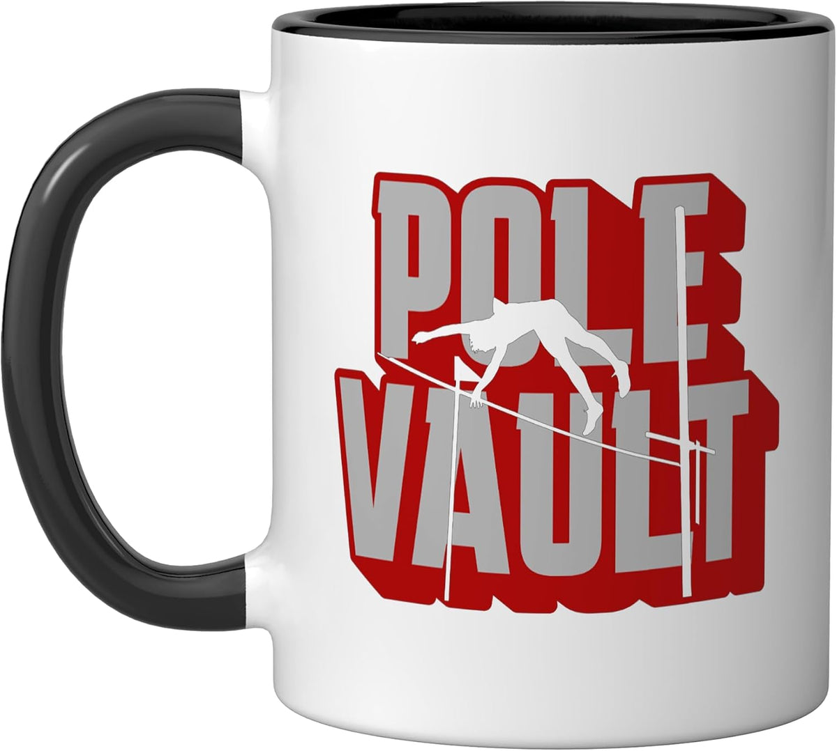 Pole Vault - Vintage Look Pole Vaulting Ceramic Mug